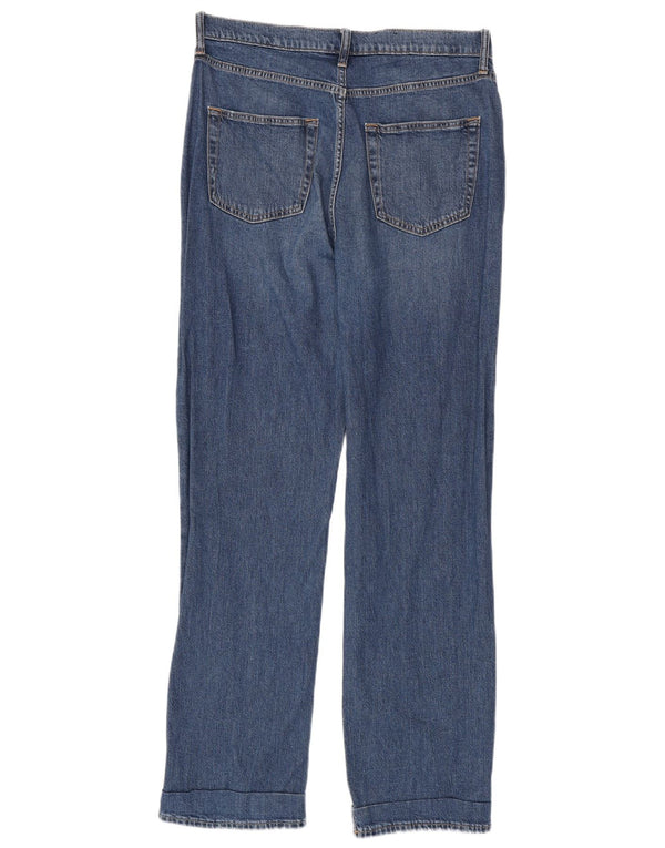 Jeans larghi da donna a vita alta Gap UK 10 piccoli W30 L31 blu