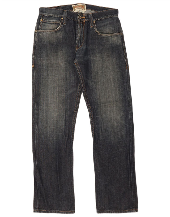 Jeans dritti slim da uomo Levi's W32 L32 in cotone blu navy