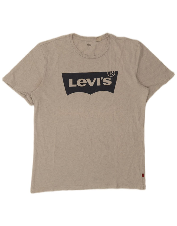 T-shirt grafica da uomo Levi's Top grande grigio screziato
