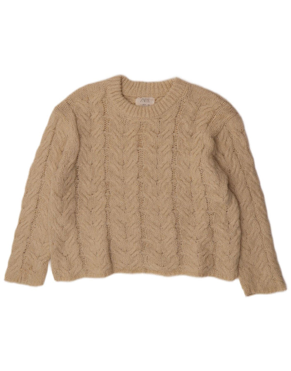 Maglione girocollo per ragazze Zara 13-14 anni Beige