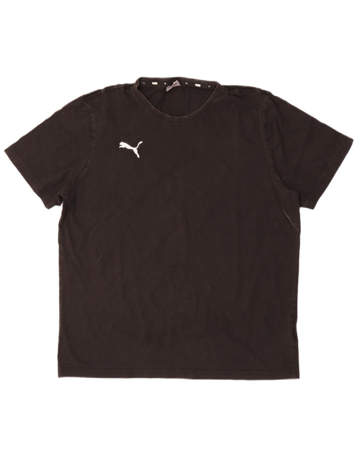 T-shirt da uomo Puma Top XL in cotone nero