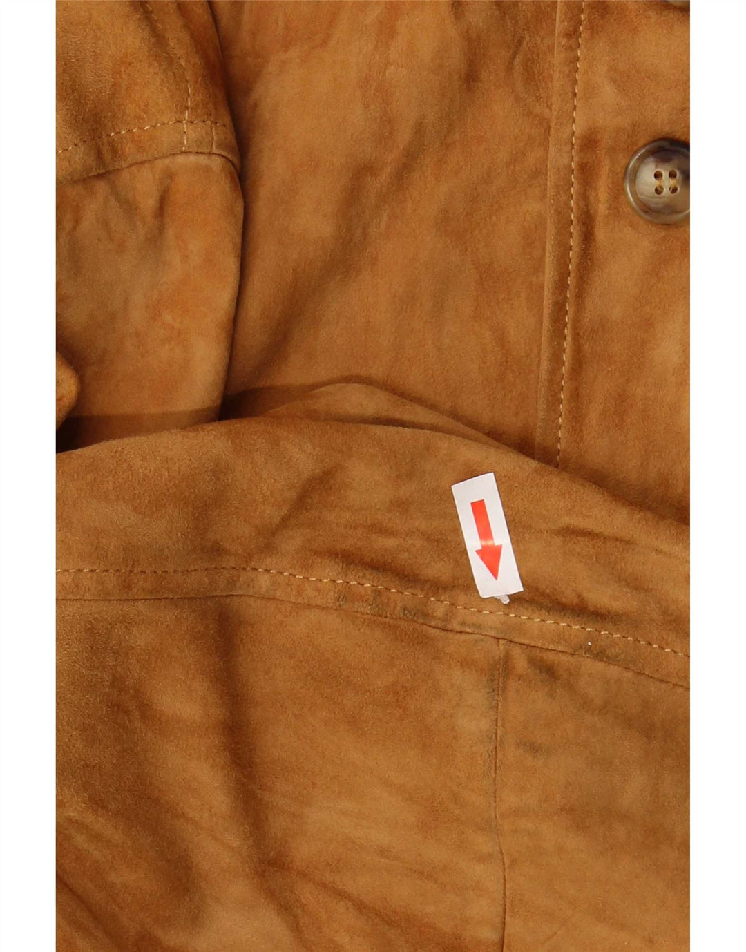 Giubbotto bomber vintage in pelle scamosciata da uomo UK 42 XL Marrone