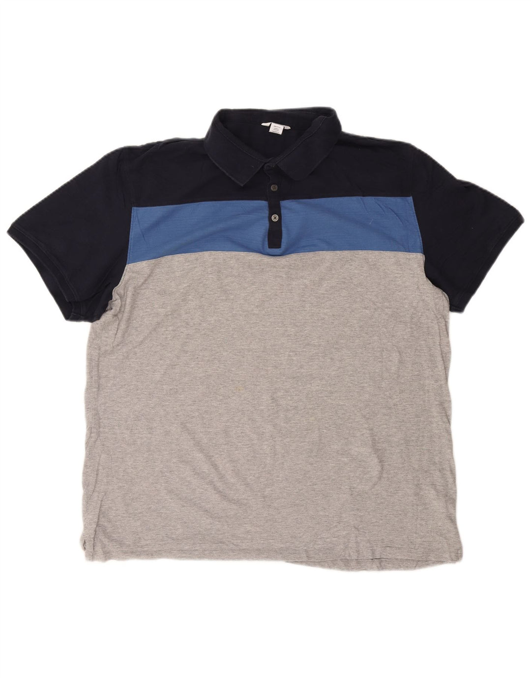Polo da uomo CALVIN KLEIN 2XL in cotone color block grigio