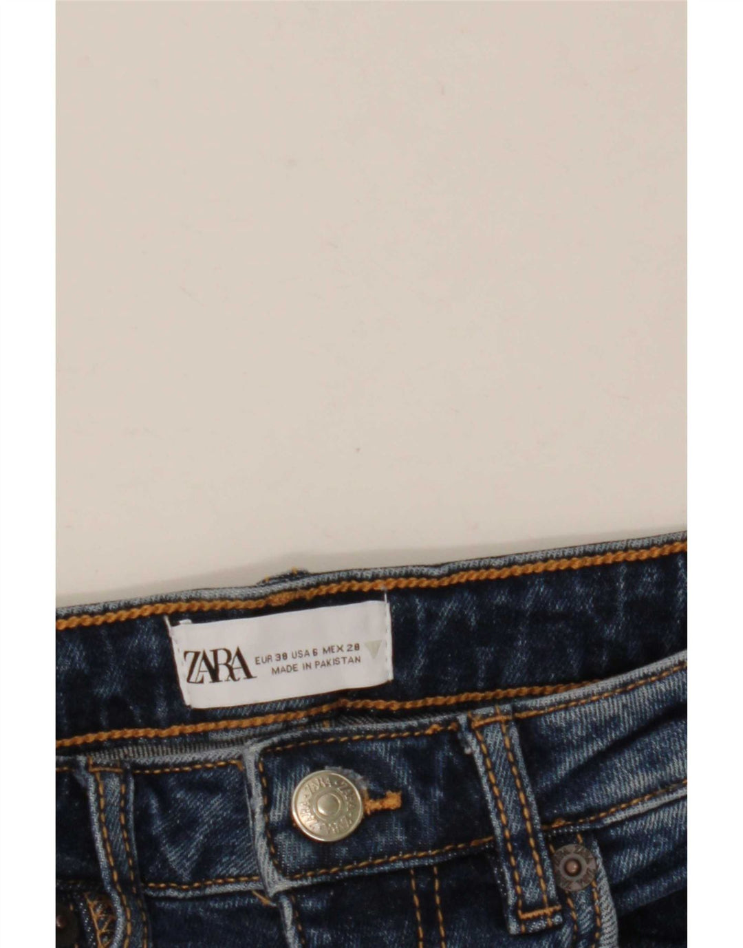 Jeans corti da donna Zara EU 38 piccoli W28 L24 blu