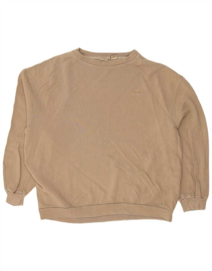 LEVI'S Felpa da uomo Maglione grande in cotone beige