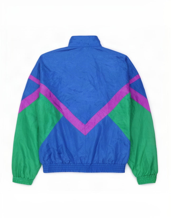 Giacca da ginnastica grafica da uomo Creation 2XL in nylon color block blu