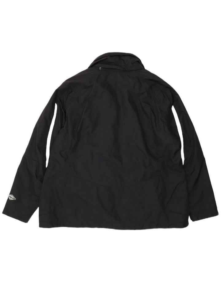 COLUMBIA Womens Rain Jacket UK 20 2XL Black Nylon