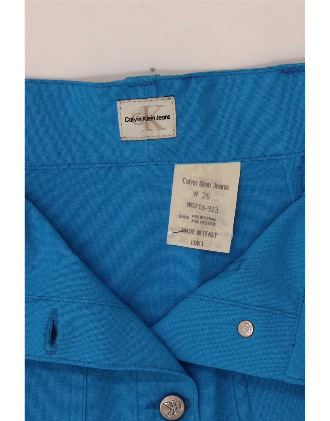 Minigonna da donna Calvin Klein W26 piccola in poliestere blu