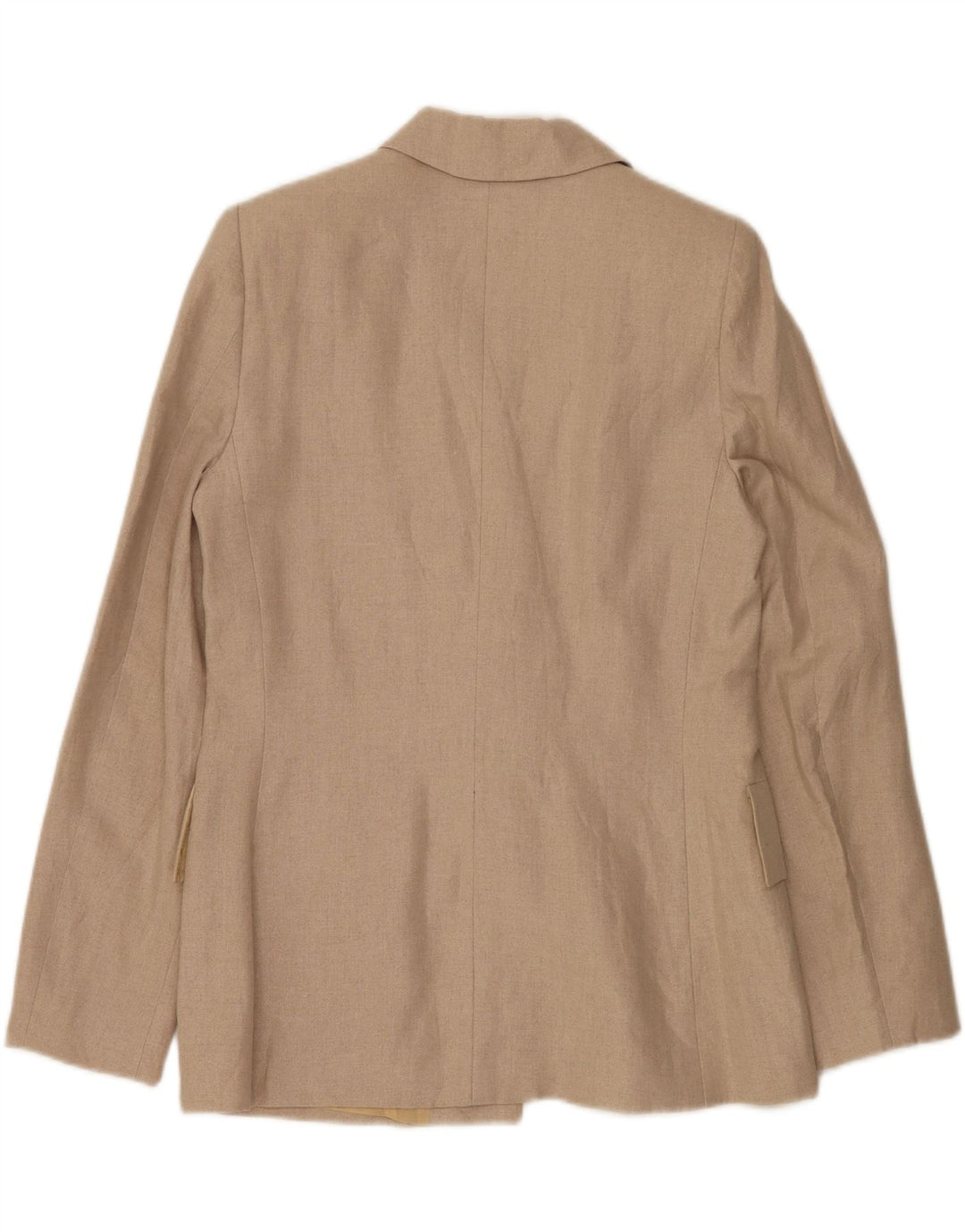 Giacca blazer da donna a 1 bottone Gai Mattiolo UK 16 grande lino beige