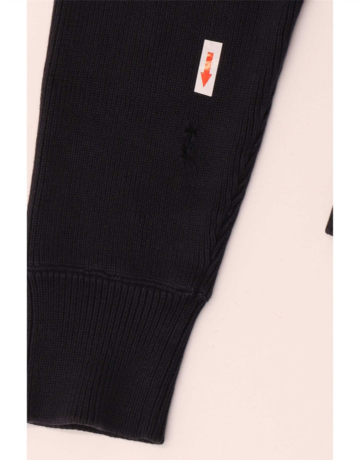 Maglione cardigan da uomo Sun68 piccolo in cotone blu navy