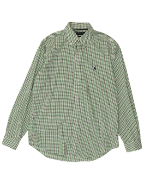 Polo Ralph Lauren Camicia da uomo in cotone a quadri verde medio