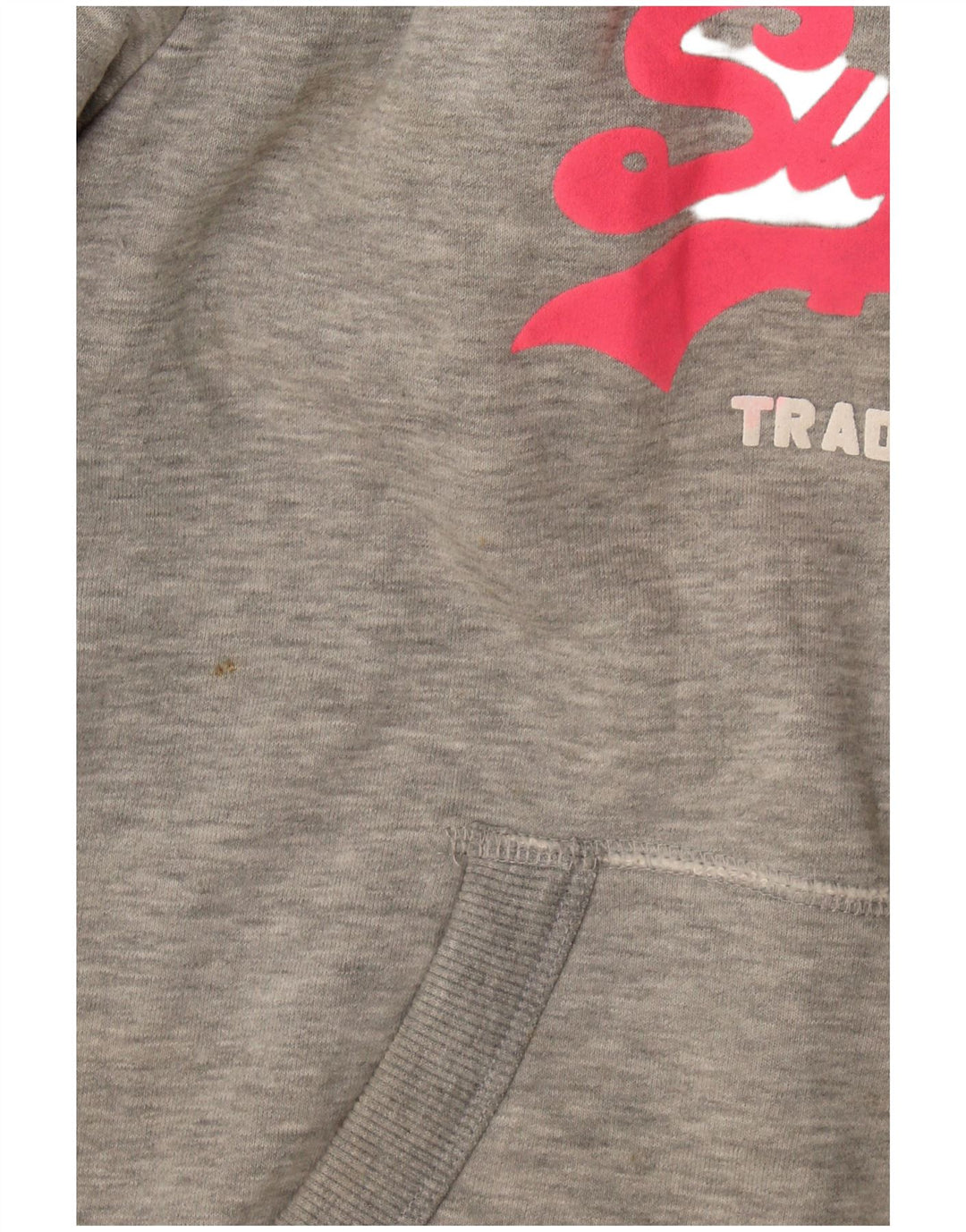 Felpa con cappuccio grafica da donna Superdry UK 16 grande poliestere grigio