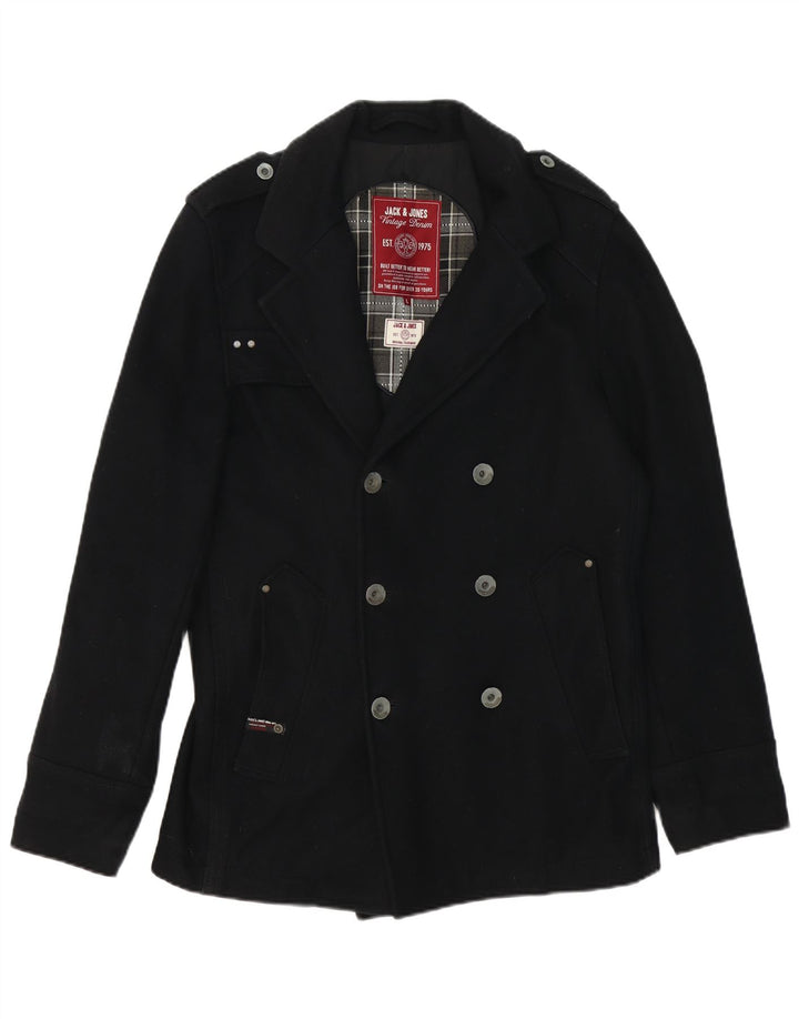 Cappotto da marinaio da uomo Jack & Jones UK 40 grande nero