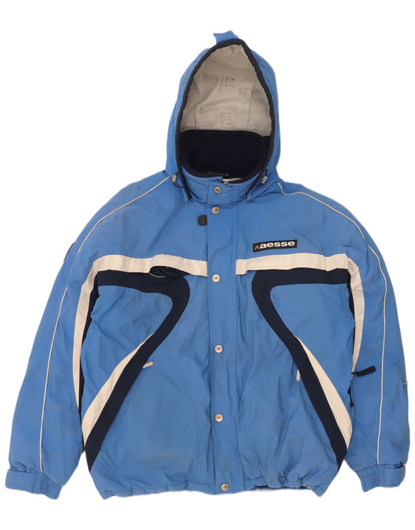 Giacca da sci da uomo con cappuccio Aesse IT 52 XL Blu Colourblock Poliammide