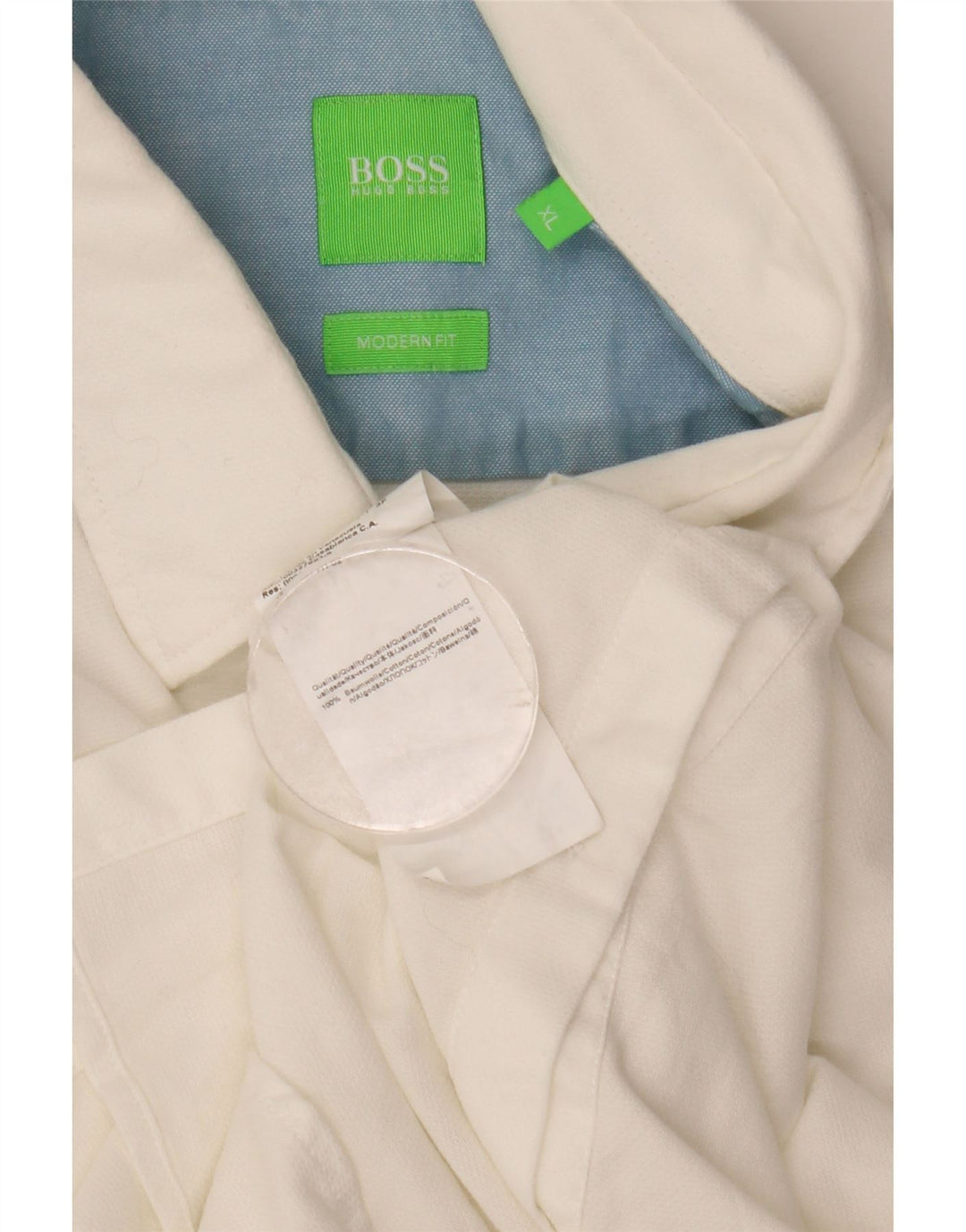 Camicia da uomo Hugo Boss Modern Fit XL in cotone bianco