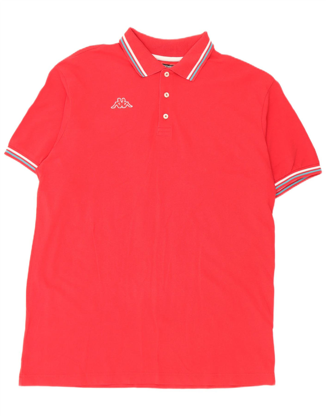 Polo Kappa Uomo 3XL Cotone Rigato Rosso