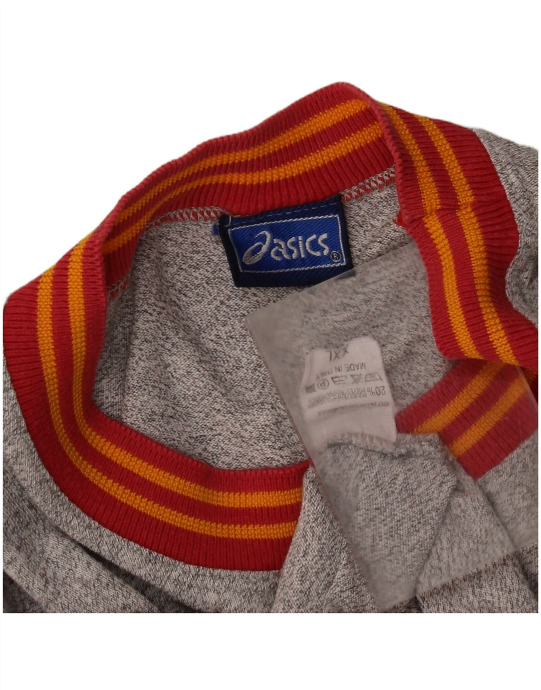 T-shirt da uomo Asics Top 2XL in cotone chiazzato grigio