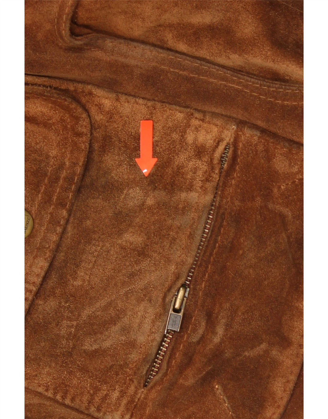 Giacca in pelle scamosciata da uomo VINTAGE UK 40 grande in pelle marrone