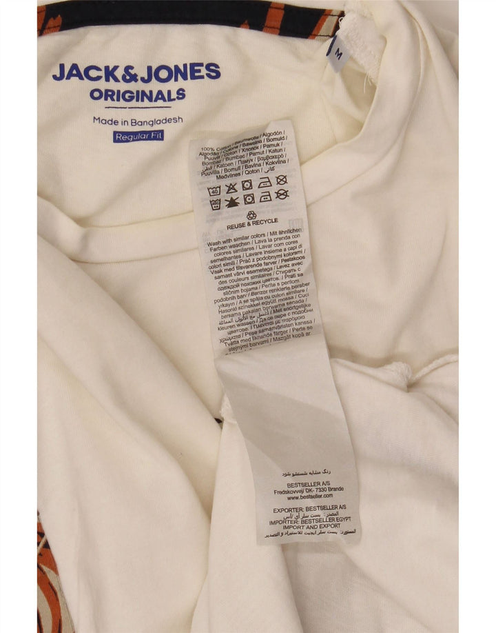 Jack & Jones T-shirt grafica da uomo vestibilità regolare con motivo floreale bianco medio