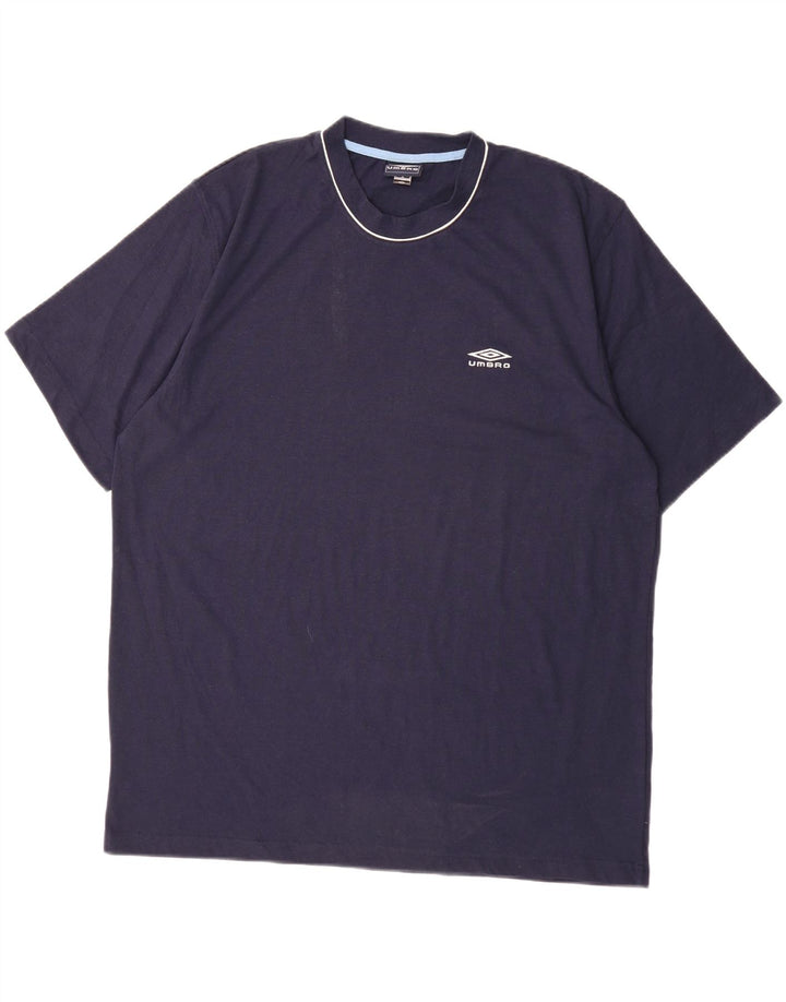 UMBRO Mens T-Shirt Top 2XL Navy Blue Cotton Vintage Umbro and Second-Hand Umbro from Messina Hembry 