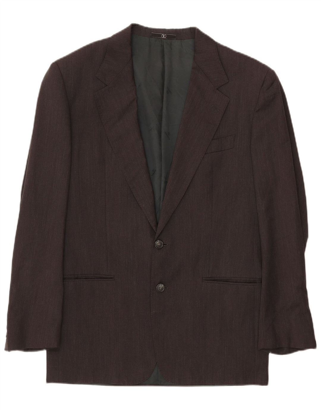 VALENTINO Giacca Blazer 2 Bottoni Uomo IT 46 Small Grigio Lana Vergine
