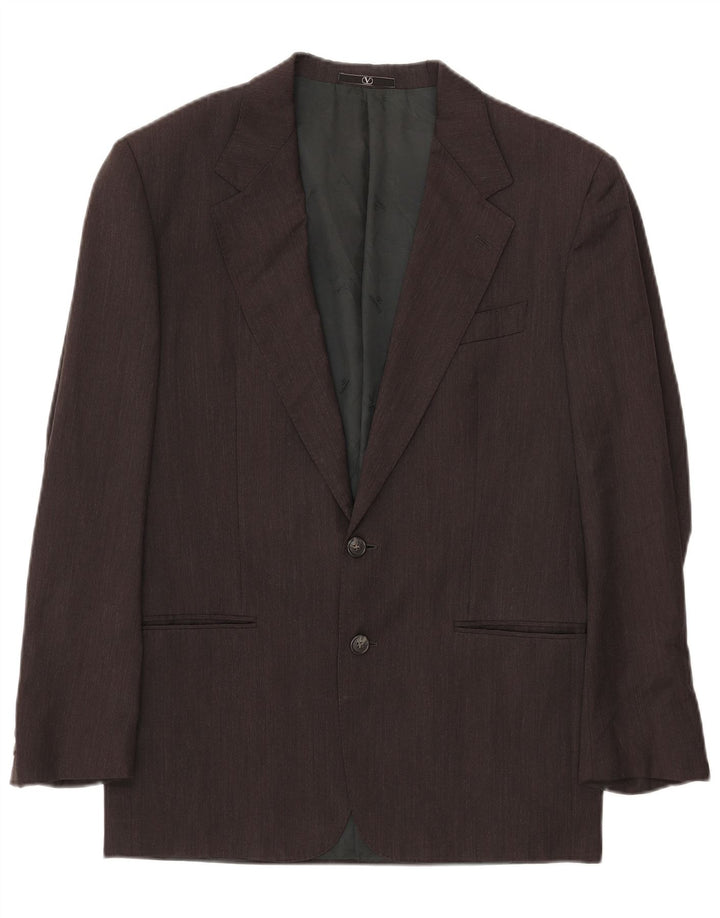 VALENTINO Giacca Blazer 2 Bottoni Uomo IT 46 Small Grigio Lana Vergine