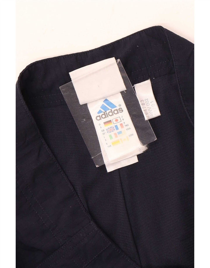 Pantaloni impermeabili dritti da uomo Adidas W28 L32 blu navy a quadri in poliammide