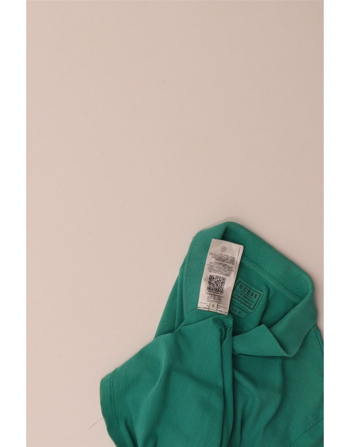 GUESS Mens Slim Fit Polo Shirt Small Green Cotton Vintage Guess and Second-Hand Guess from Messina Hembry 