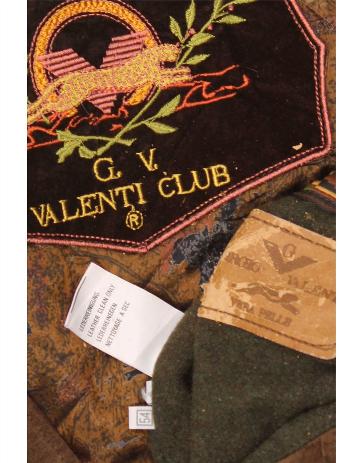 Giacca vintage in pelle scamosciata da uomo IT 54 XL in pelle marrone