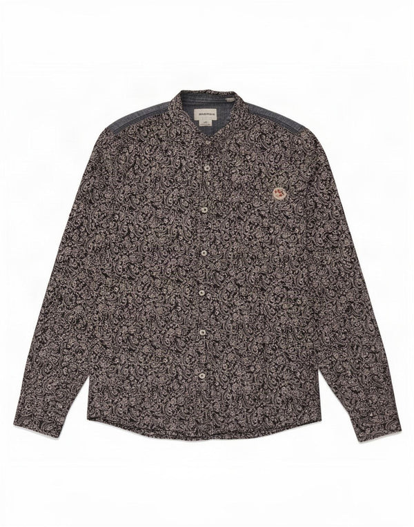 Camicia da uomo Energie grande in cotone Paisley nero