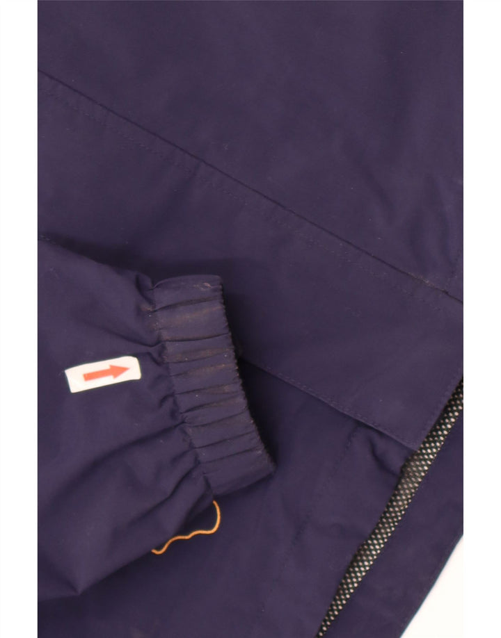 Giacca antipioggia con cappuccio grafica Jack Wolfskin per ragazzi 12-13 anni blu navy