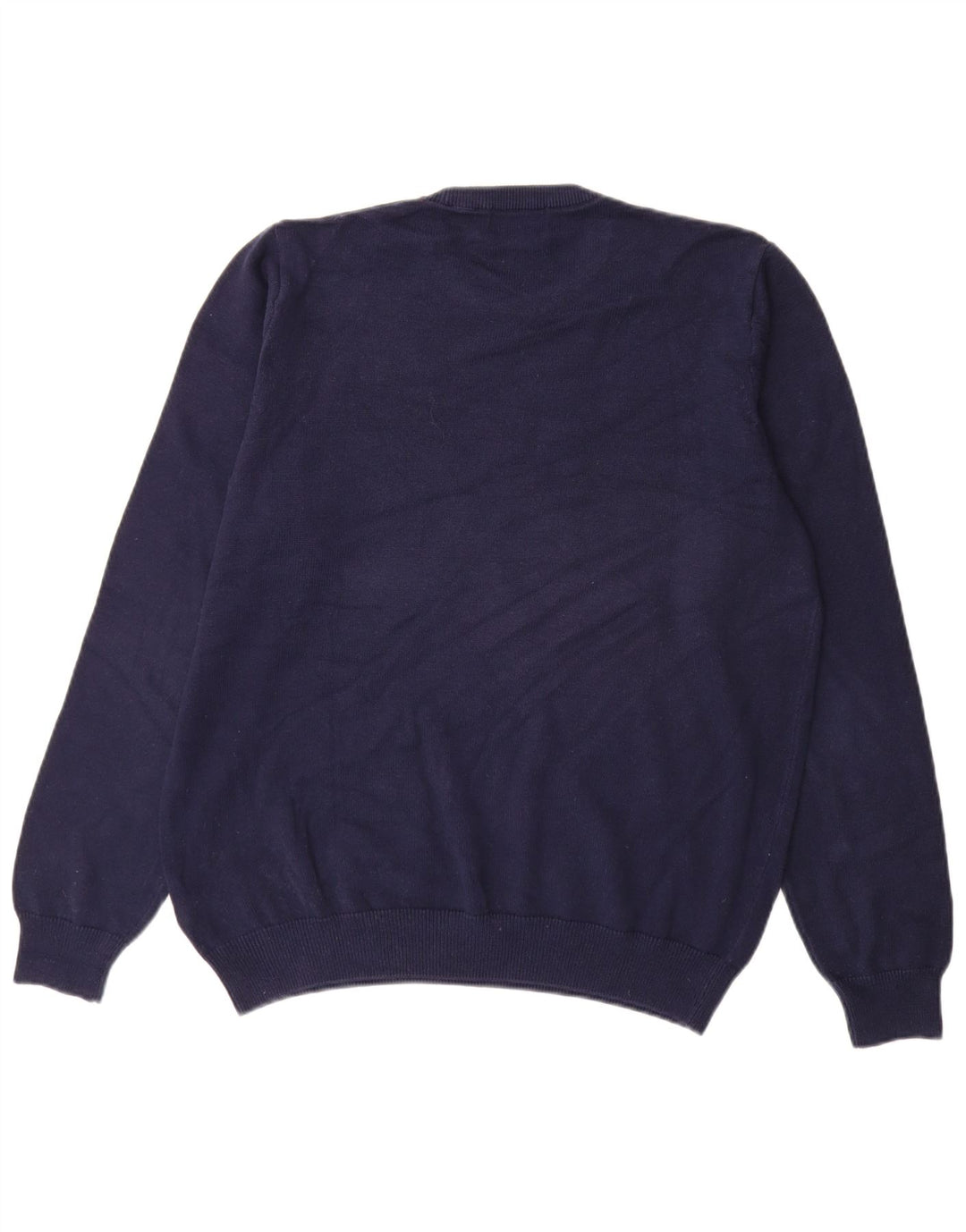 Maglione maglione girocollo da uomo Marks & Spencer grande cotone blu navy