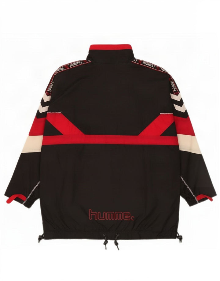 Hummel Giacca da uomo pullover tuta da ginnastica media nera color block sportiva