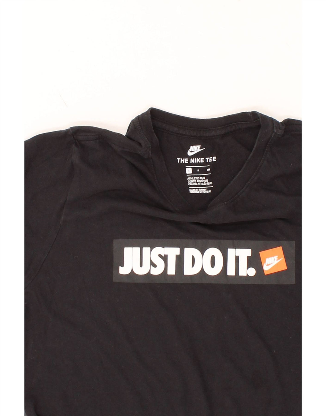 NIKE Mens Athletic Cut Graphic T-Shirt Top Small Black Cotton Vintage Nike and Second-Hand Nike from Messina Hembry 