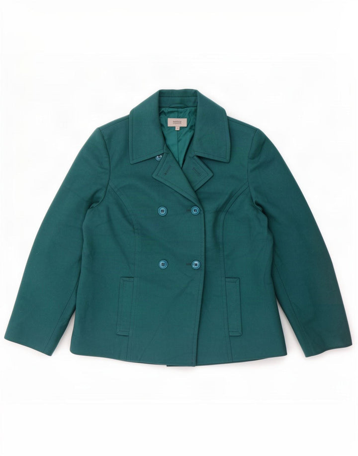 Cappotto da marinaio da donna Marks & Spencer UK 16 grande poliestere verde
