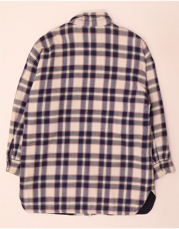 Camicia in flanella da boscaiolo da donna Bogner US 14 XL Cotone a quadri blu navy