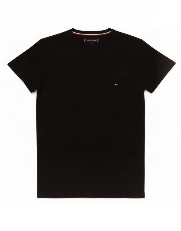 T-shirt da uomo Tommy Hilfiger Top in cotone nero medio