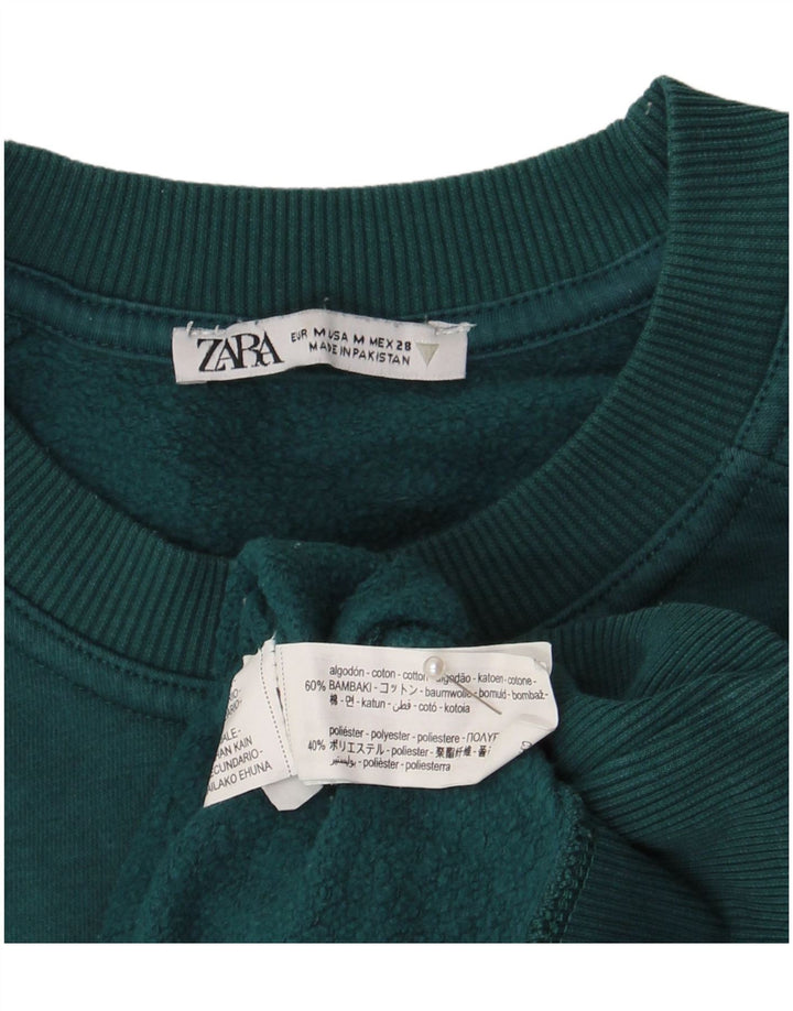 Felpa oversize da donna Zara UK 14 Cotone verde medio