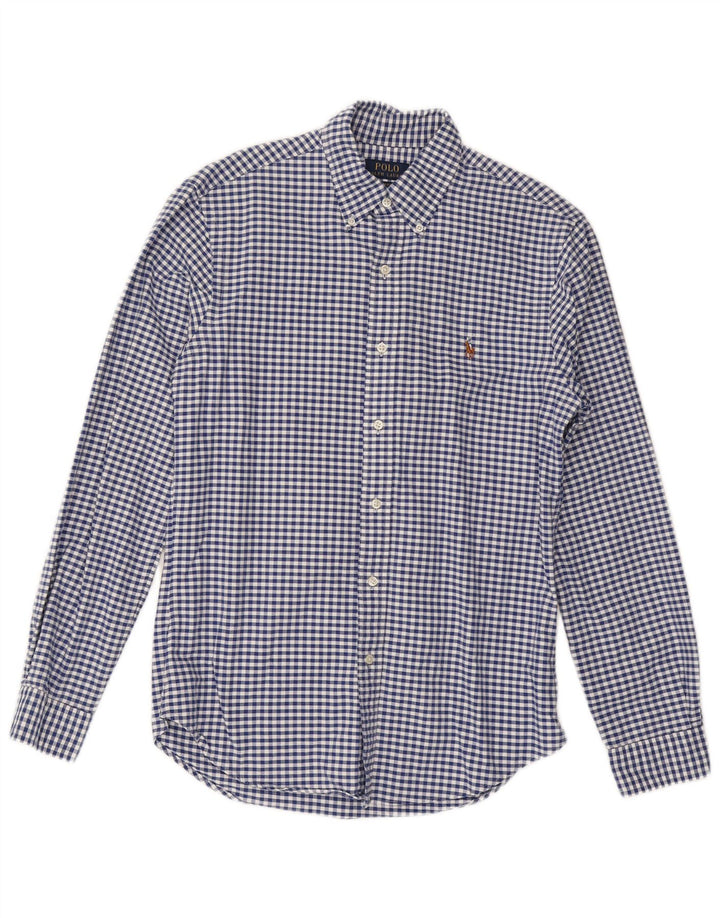 Polo Ralph Lauren Camicia slim fit da uomo a quadretti blu medio