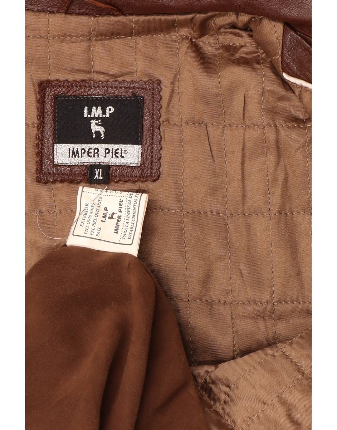 Giacca in pelle vintage da uomo UK 42 XL in pelle marrone