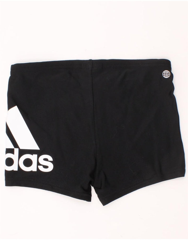 ADIDAS Boys Graphic Sport Shorts 9-10 Years Black Vintage Adidas and Second-Hand Adidas from Messina Hembry 