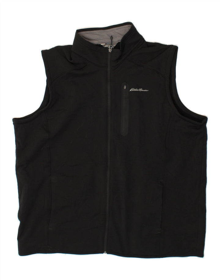EDDIE BAUER Mens Sleeveless Tracksuit Top Jacket 2XL Black Vintage Eddie Bauer and Second-Hand Eddie Bauer from Messina Hembry 