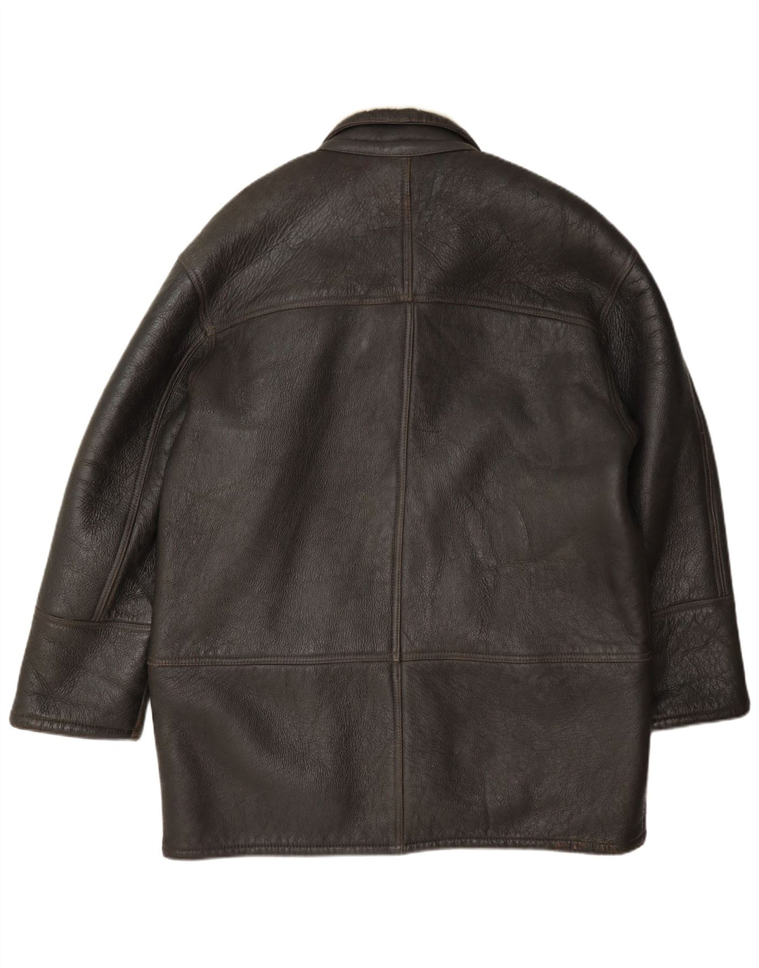 Giacca in shearling vintage da uomo taglia 52 XL marrone