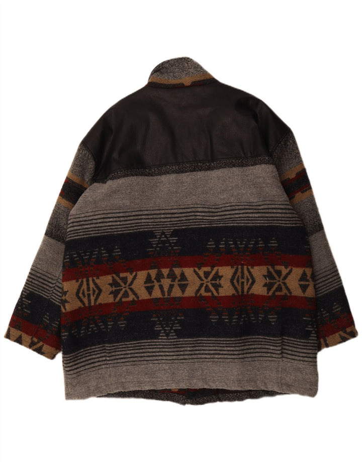 Giacca a vento da uomo Buster IT 58 4XL Acrilico a righe grigie