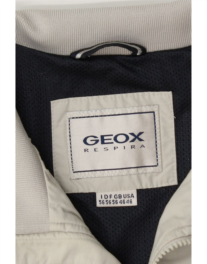Giubbotto bomber da uomo Respira Geox UK 46 3XL cotone grigio