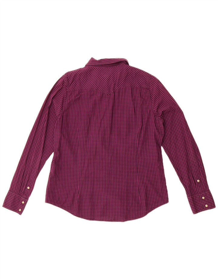 Camicia da donna Levi's UK 16 Large Viola in cotone a quadretti