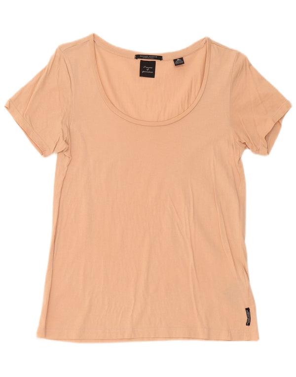 Maglietta da donna Maison Scotch Top UK 10 piccola in cotone beige