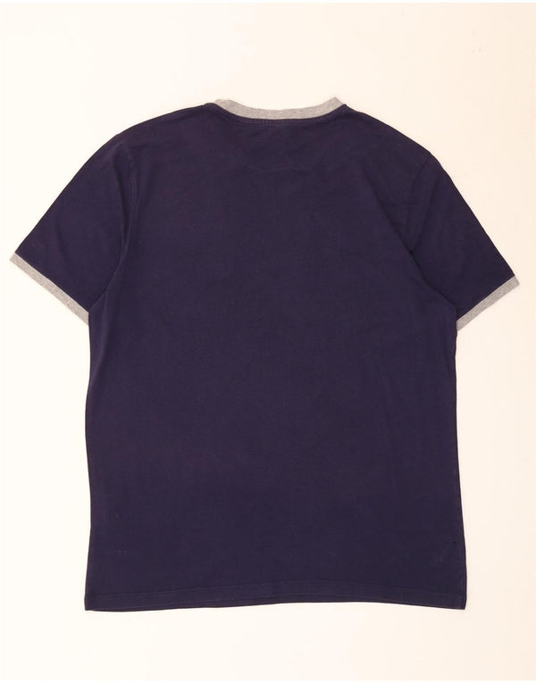 T-shirt grafica da uomo Champion Top XL in cotone blu navy