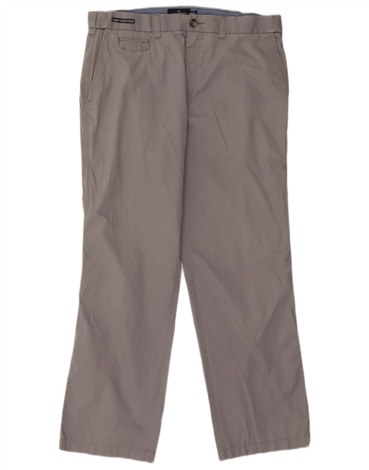 Pantaloni chino dritti Marks & Spencer da uomo blu Harbour W36 L29 grigi