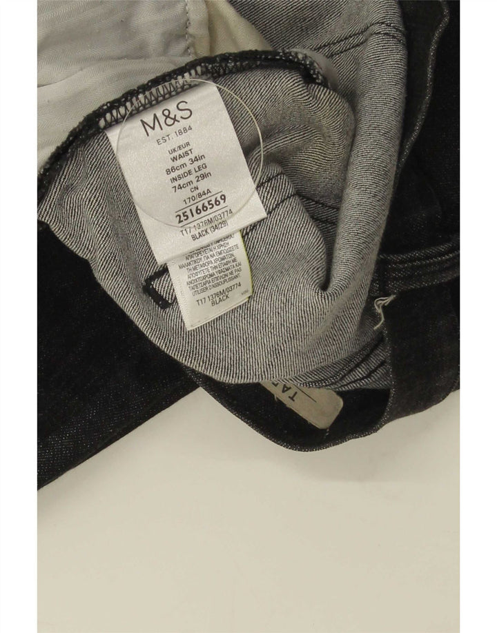 Jeans affusolati da uomo Marks & Spencer W34 L29 cotone blu navy